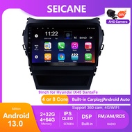 Seicane 9 นิ้ว QLED Touch Screen Android13.0 เครื่องเสียงรถยนต์เครื่องเล่นสเตอริโอ 2013-2017 ฮุนได I