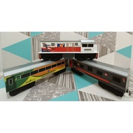 CC201+2GERBONG - SURABAYA WOODEN TRAIN MINIATURE