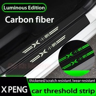 ＸPENG G3 G6 G9 X9 Carbon Fiber Threshold Strip Anti-Stepping Sticker Luminous Thickened Welcome Peda