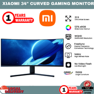 1 Year Warranty】Xiaomi Mi Curve Display 34-inch Gaming Monitor | WQHD |144Hz | Flicker Free AMD Freesync 4.8