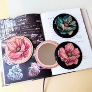 Aeon.Torio【手繪系列】手繪花朵皮革隨身鏡-共四色