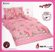My Melody : ชุดเครื่องนอน(ผ้าปูที่นอน + ผ้านวมหนา) ยี่ห้อTOTO ลิขสิทธิ์แท้100%(By Sanrio)