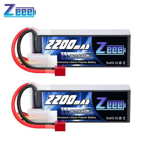 Zeee 3S 35C 2200mAh RC LiPo Battery Softcase with T Plug for RC Cars DJI RC Quadcopter Aireplane Hel