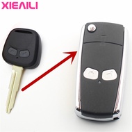 XIEAILI OEM 2Button Modified Flip Folding Remote Key Case Shell For Mitsubishi Lancer  S46