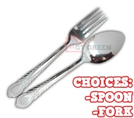 1 DOZEN (12PCS) STAINLESS STEEL SPOON/FORK