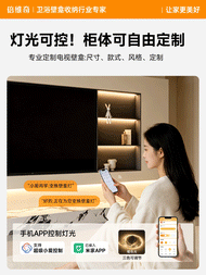 BEIQIVI | Stainless Steel Built-in TV Cabinet 65 Inches