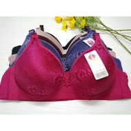 CORAK BUNGA BAJU DALAM WANITA D/E CUP BRA {999} / NON-WIRED BRA BIG SIZE 46-52