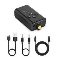USB Bluetooth Audio Receiver AUX/Fibre-Optical/Coaxial USB Audio Converter Bluetooth 5.2 for Speaker