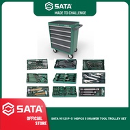 SATA 95121P-5 140PCS 5 DRAWER TOOL TROLLEY SET / SATA TOOLS TROLLEY SET / TOOL SET / HAND TOOLS / TO