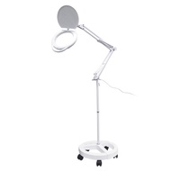 1.8x/3D/178mm大鏡面雙色溫LED調光檯燈放大鏡 落地輪架式 E080-R
