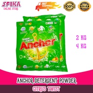 ANCHOR DITERGENT POWDER WITH CITRUS TWIST SCENT 2KG & 4 KG