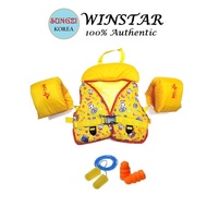 WINSTAR Korean Life Jacket/ Life Vest with Arm Bands for Children (Yellow) + 3M Ear Plugs