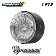 TRAXXAS Boom Racing ProBud 2.2 R01 Mesh Adjustable Offset Wheels Platinum/Platinum Metal Alloy Beadl