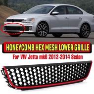 mk6 Car Honeycomb Hex Mesh Front Bumper Lower Grills Racing Grills For VOLKSWAGEN For VW Jetta mk6 2012-2014 Sedan Front Grille