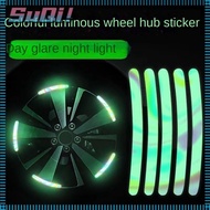 SUQI 20PCS Wheel Hub Reflective Sticker Accessories Night Driving Electric Bicycle Luminous Stripe Tape