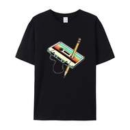 【Cod】 2026 Summer Trend Fashion Round Neck T-Shirt 80S Tape Pencil Unisex Loose Fit Versatile Short 
