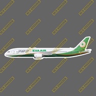 Eva Air Boeing B787-9 Realistic Civil Aircraft 3M Sticker Size Length 165mm
