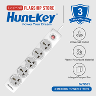 HUNTKEY SZN501 | 5 UNIVERSAL SOCKETS | 3M EXTENSION CORD | POWER STRIP