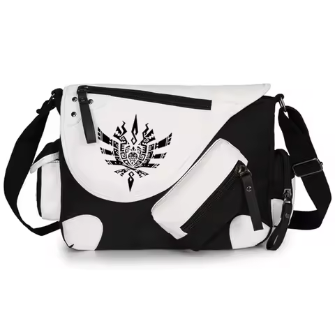 Anime Monster Hunter Canvas Hnadbag Shoulder Bag Crossbody Zipper Casual Travel Bags Schoolbags Mess