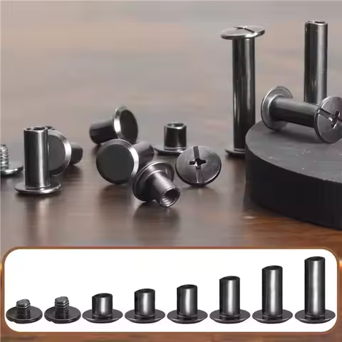 ABGE-Chicago Screw Leather Rivets Assorted Screw Rivets M5 Chicago Binding Screws For Decorating PU 