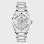 RHYTHM 麗聲 極簡閃亮簡單設計日期顯示不鏽鋼手錶-F1207 雪藏白-01