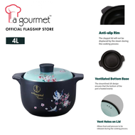 La gourmet Truly Oriental 4L Toughened Claypot - Blue/Black