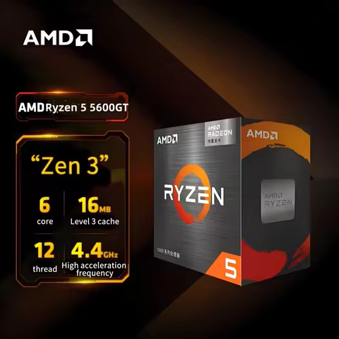 Brand New R5 5600GT Original Ryzen 5 5600GT processor 3.6 GHz 6-Cores12-Threads Up to 4.6 GHz 65W AM