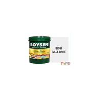 Boysen Semi Gloss Tulle White B-7501 latex paint for Interior and Exterior.