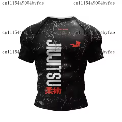 2026 New No Gi Bjj Shirts Jiu Jitsu Kickboxing Train Rashguard Polyester Spandex Compression Sublima