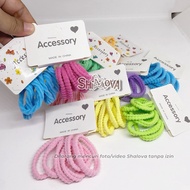 Shalova 00A4 - Imported Rubber Hair Ties / Imported wool rubber hair ties in pastel colors, size 5cm