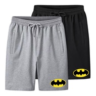 New! Men's Fashion Shorts Elasticated Waist + Straps Casual Soft And Comfortable Fabric Black-Gray D