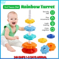 Baby Spinning Stacking Toys Toddler Spinner Ring Stacker Autism Sensory Educational Sensory Toys