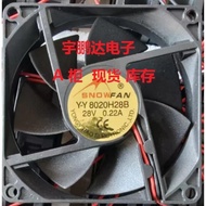 SNOWFAN Y-Y8020H28B DC 28V 0.22A 80x80x25mm 2-Wire Server Cooling Fan