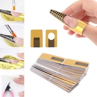 100Pcs French Forms Gel Polish Extension Forms Acrylic Tips Nail Art Decoration DIY Nail Gel Curl Fo