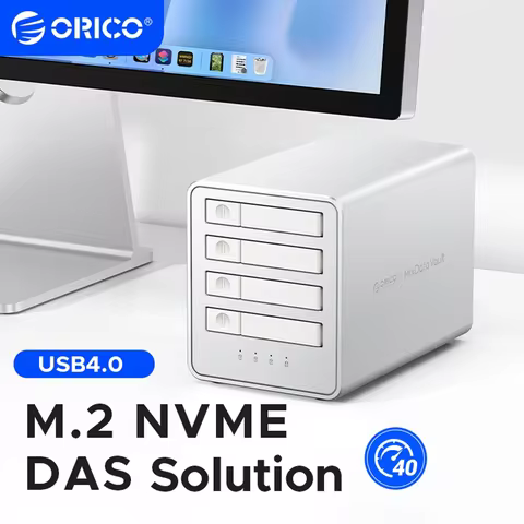 ORICO 40Gbps SSD External Hard Drive Enclosure NVME M.2 All-Flash Docking Station Up 32TB for 4K/8K 