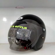 HITAM Original VIGO BLACK GLOSS SHARK HELMET 1KG SHIPPING BOGO HELMET CLASSIC HELMET SCHOOL HELMET B