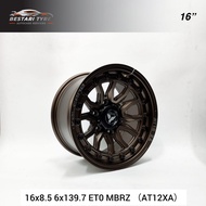 (AT12XA) NEW SPORT RIMS ORIGINAL 4X4 RAXER OFFROAD WHEELS 16 INCH 16X8.5 6X139.7 ET0 MBRZ READY STOCK SPORT RIM