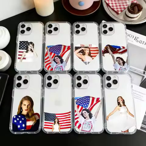 cool L-Lana Del R-Rey Flags Phone Case For iPhone 17 16 15 14 13 12 11 Mini Pro Max Plus Transparent