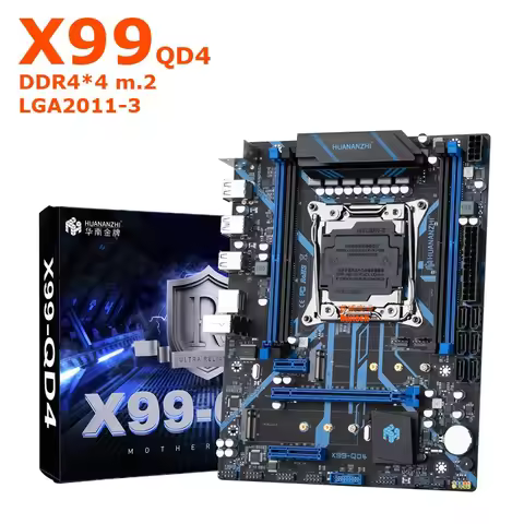 HUANANZHI X99-QD4 main board four channel ddr4 memory desktop computer game multi-open lga 2011-3