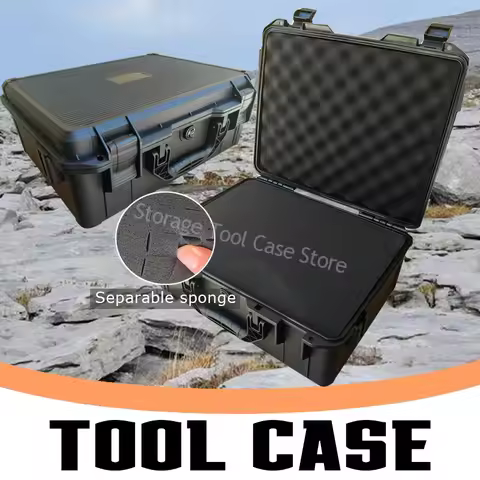 Plastic Tool Box Water-repellent Hard Carry Tool Case Bag Organizer Storage Box Portable Camera Plas