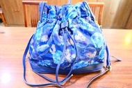 [吉宏精品交流中心]LV 藍色 帆布 印花 水桶包 手提包 肩背包 斜背包