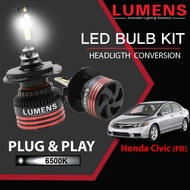 Honda Civic 2006-2011 (FD i-VTEC 1.8 ) 8th Gen- LUMENS Car Lighting 6500K 12V/24V 76W 5000LM LED Hea