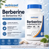 Nutricost Berberine HCl 1200mg 60 Capsules | Metabolism Wellness Support Supplement Non GMO m3w0b94b