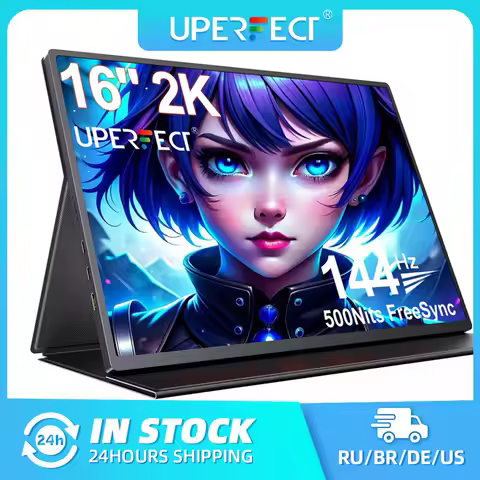 UPERFECT UGame C2 Pro 144HZ QHD Gaming Monitor 2K 1600P 16" Portable Display USB C HDMI with Freesyn