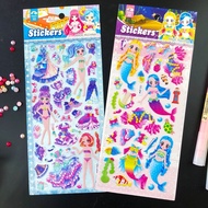 3D Puffy Stickers Beauty Dress Up Princess Sticker for Girl Christmas Gift Toy Scrapbooking DIY