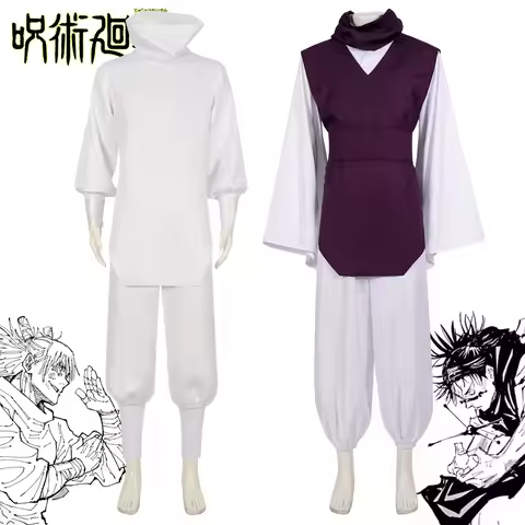 Jujutsu JJK Anime Kashimo Hajime Cosplay Costume White Top Elastic Pants Gift Choso Cosplay Costume