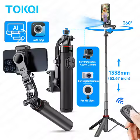 C22 AI Face Tracking Handheld Gimbal Stabiliser 360° Rotation Shoot Selfie Stick Tripod for Mobile P