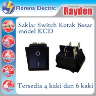 Large Box Switch 4 Feet 8 feet Black ON/OFF 4 Pin 8 pin BLACK kcd rocker power 16A jumbo size 3 x 2.
