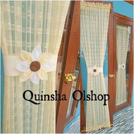 GORDEN KUPU KUPU MODEL TERBARU IKAT PITA JENDELA MINIMALIS MURAH VITRASE KUPU2 PANJANG KACA 120 130