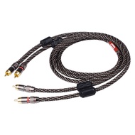 American Monster Fancier Grade High-Purity Copper Dual RCA Dual RCA Signal Audio Cable Red and White